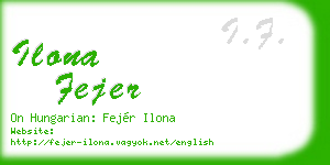 ilona fejer business card